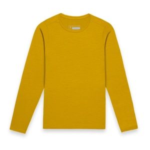 Ibex Womens Journey Long Sleeve Crew Weightless Wool Tee Sophora Japonica Size L